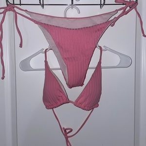 Pink bikini set